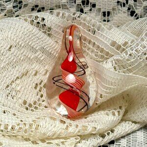 Teardrop Shaped Glass Pendant